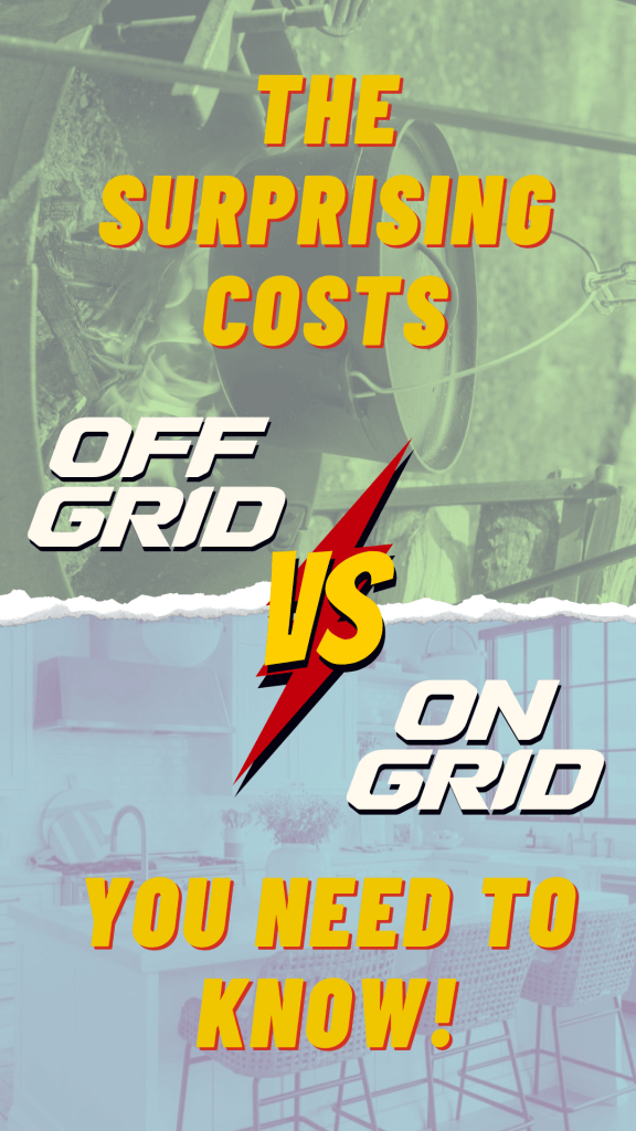 comparing costs of off-grid living, homeownership, and renting
